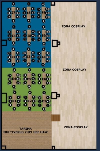 Mapa posición real asientos Multiverso
